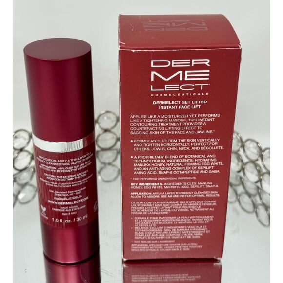 Dermelect Get Lifted Instant Face Lift Tightening Mask Face Neck 1 Fl Oz NIB - Picture 8 of 8